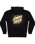 Santa Cruz Mas Loco Dot Zip Hooded Sweatshirt - Black