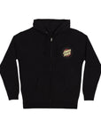 Santa Cruz Mas Loco Dot Zip Hooded Sweatshirt - Black