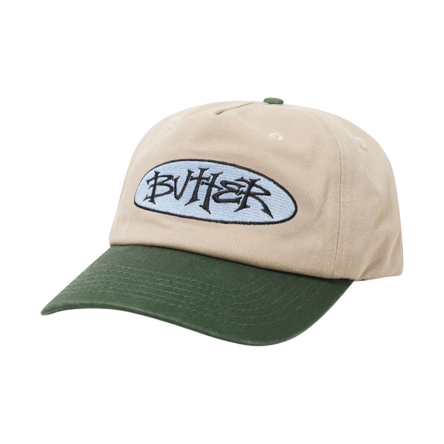 Buttergoods Tide 5 Panel Cap - Washed Tan/Seaweed