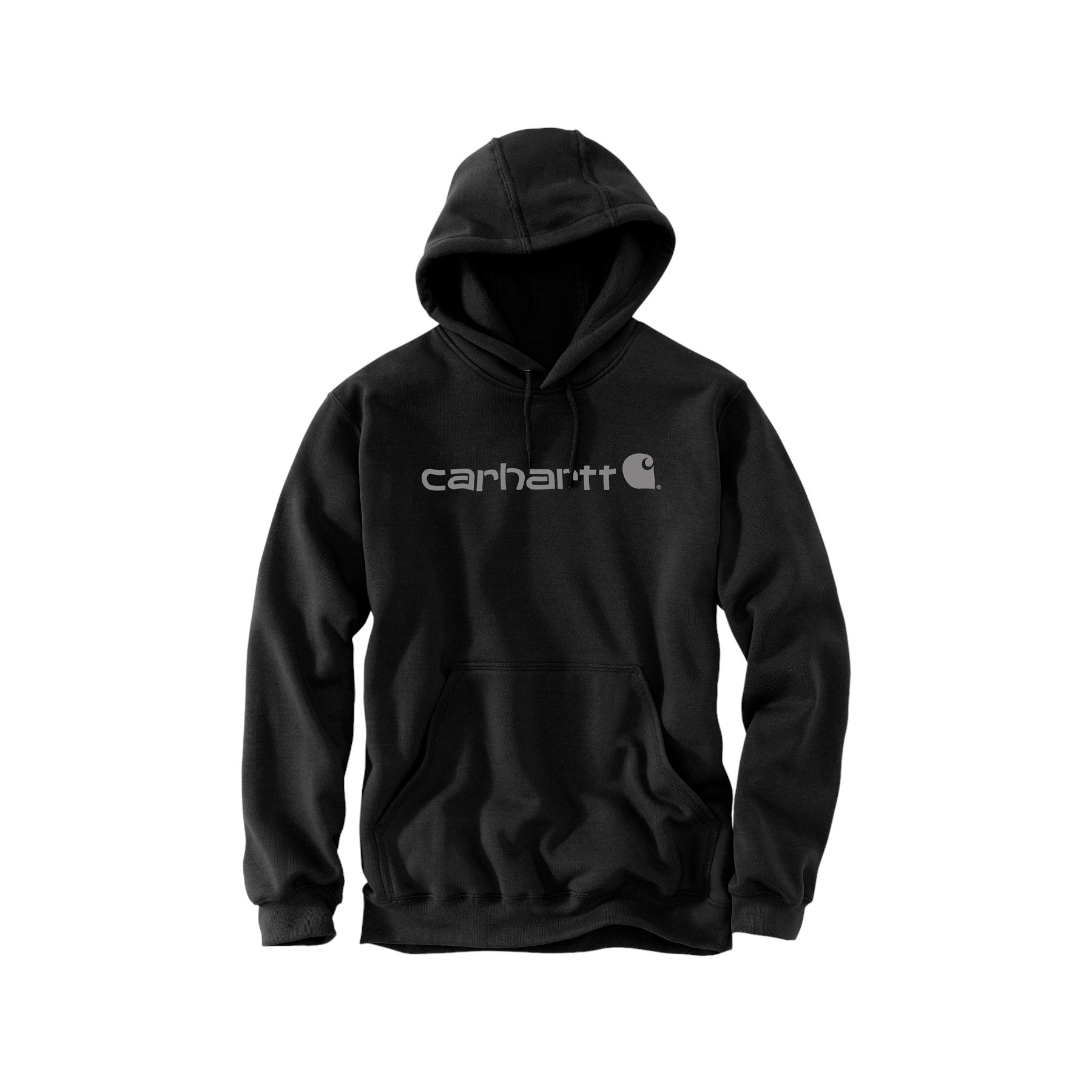 Carhartt Signature Logo Hooded Midweight Sweatshirt - Black