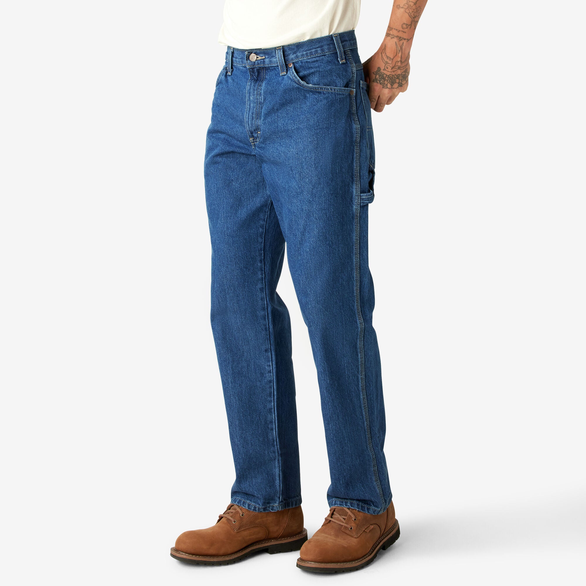 Dickies 1993 Relaxed Fit Carpenter Jeans - Stonewash Indigo Blue