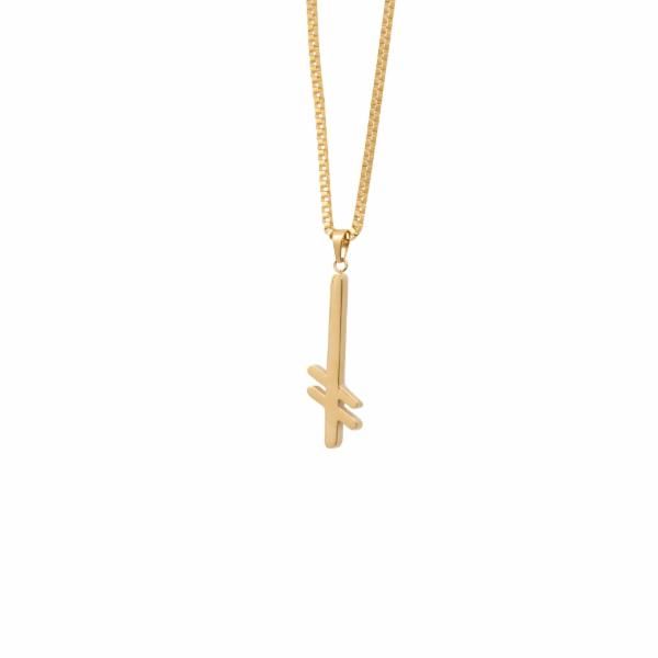 Deathwish Gang Logo Necklace - Gold