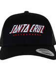 Santa Cruz Big Strip Trucker Hat - Black