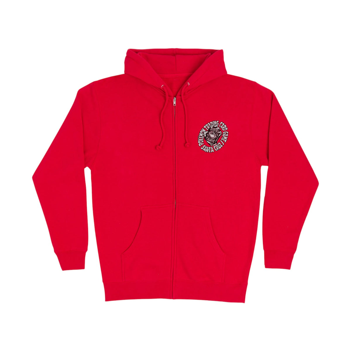 Santa Cruz x Pokemon TCG Hand Zip Hooded Sweatshirt - Red