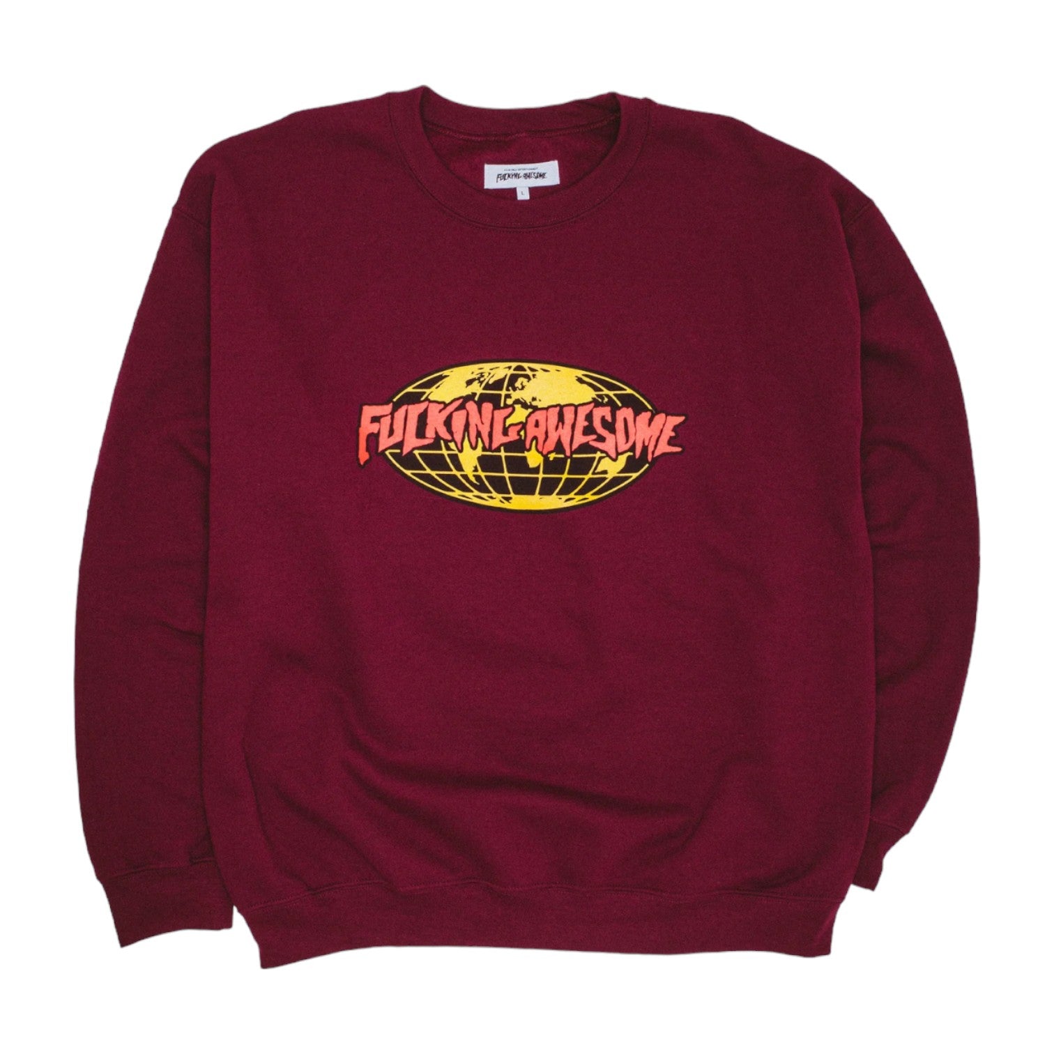 Fucking Awesome FA World Crewneck - Maroon – Icon Boardshop