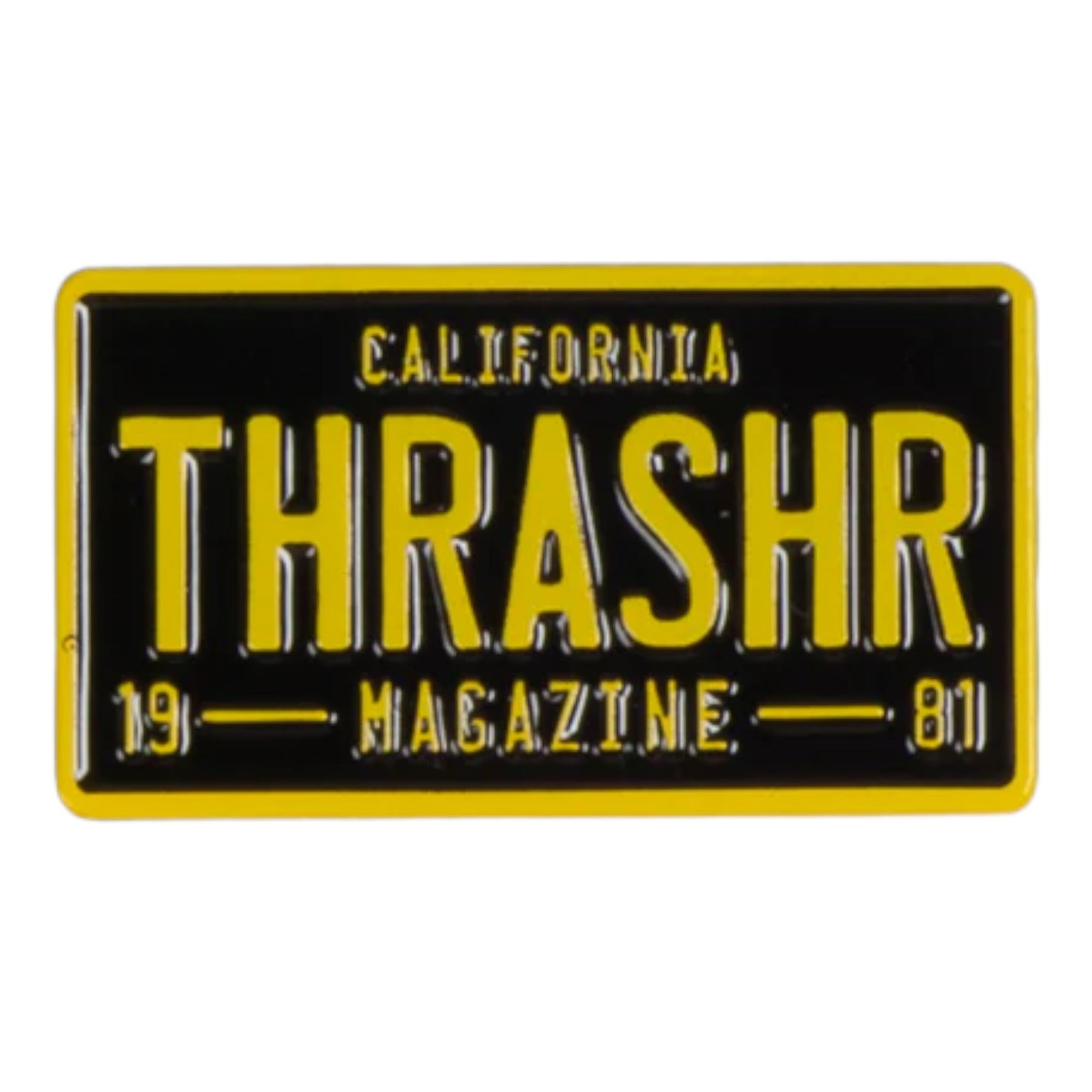 Thrasher License Plate Lapel Pin