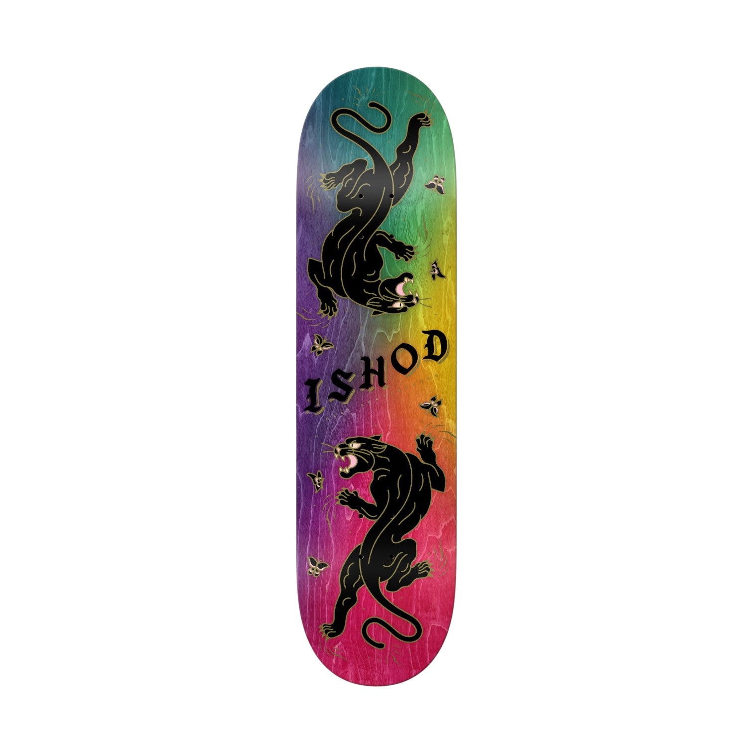 Real Ishod Kitten Scratch Tie Dye Twin Tail DBX Slick Skateboard Deck
