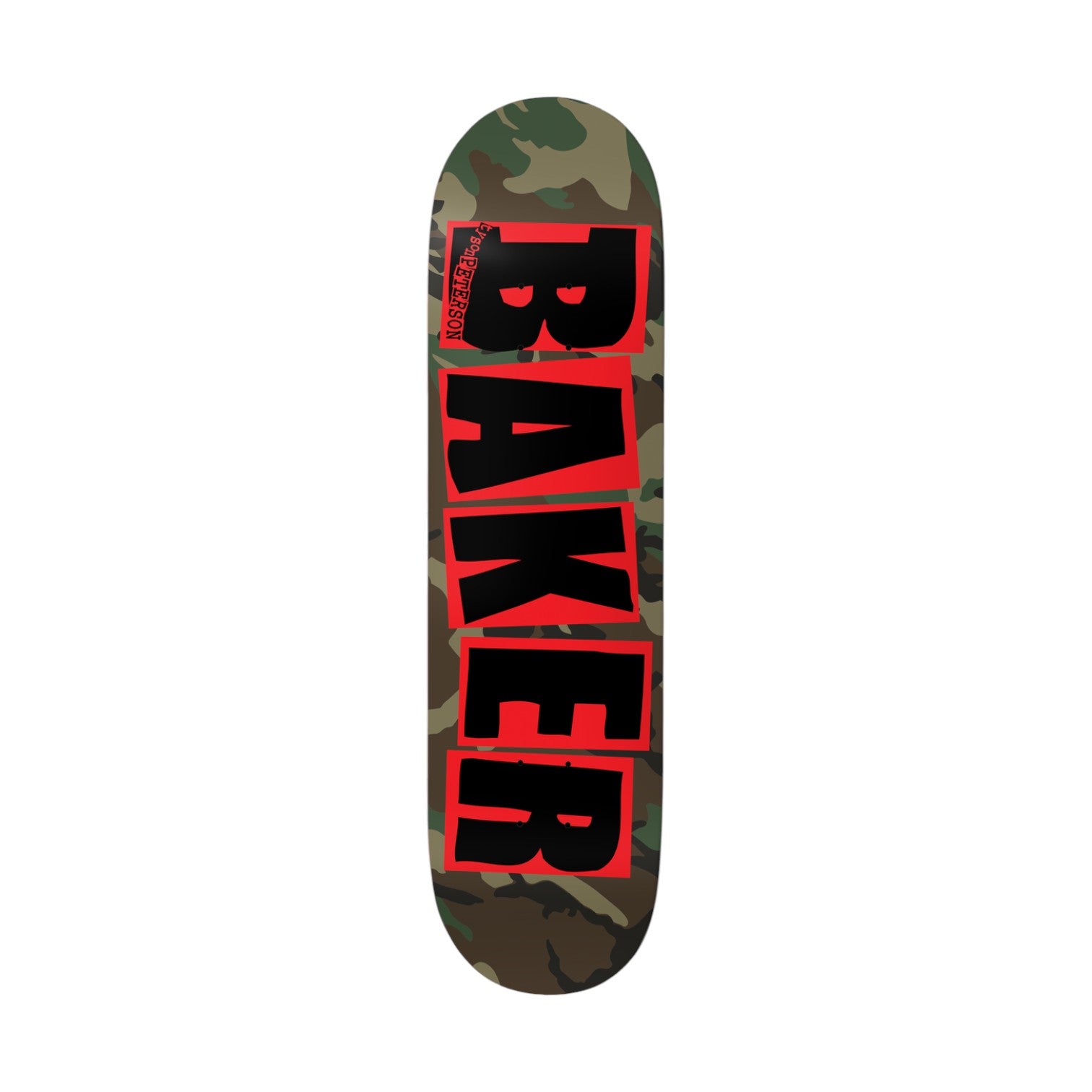 Baker Tyson Peterson Brand Logo Camo Skateboard Deck