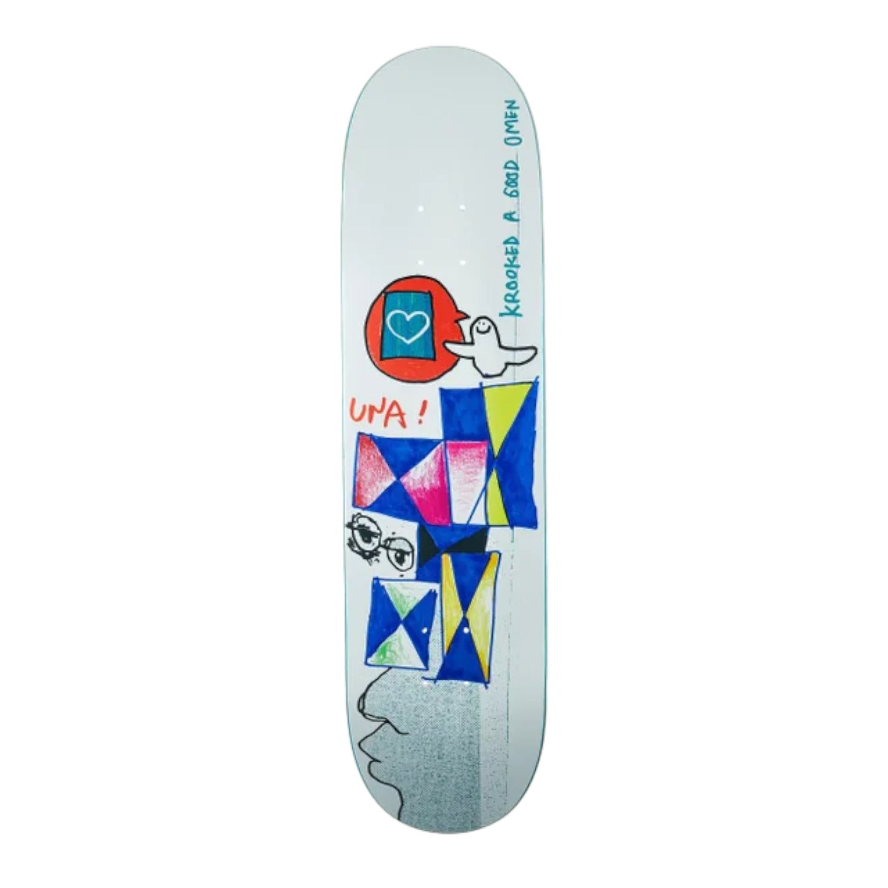 Krooked Una Omen Skateboard Deck - 8.06&quot;