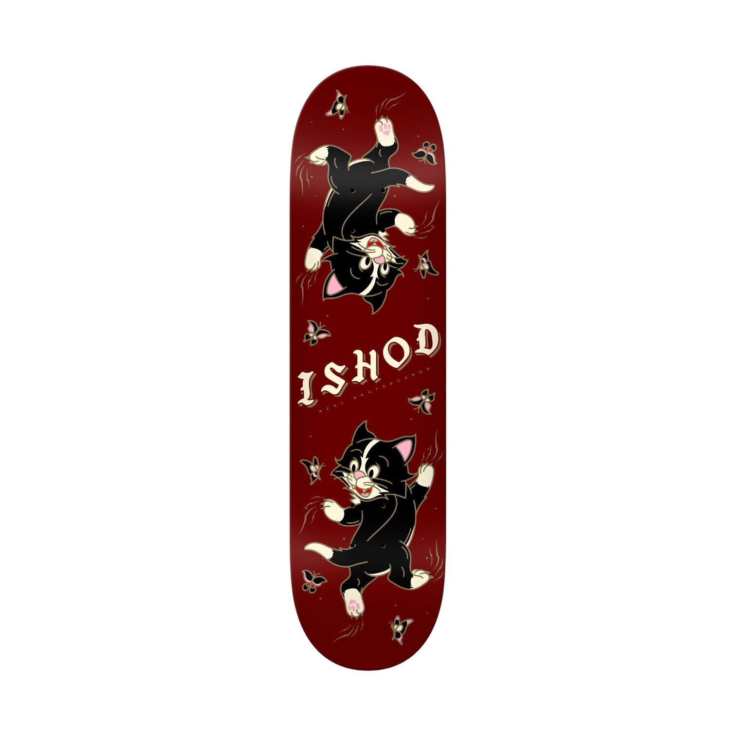 Real Ishod Kitten Scratch Twin Tail Skateboard Deck