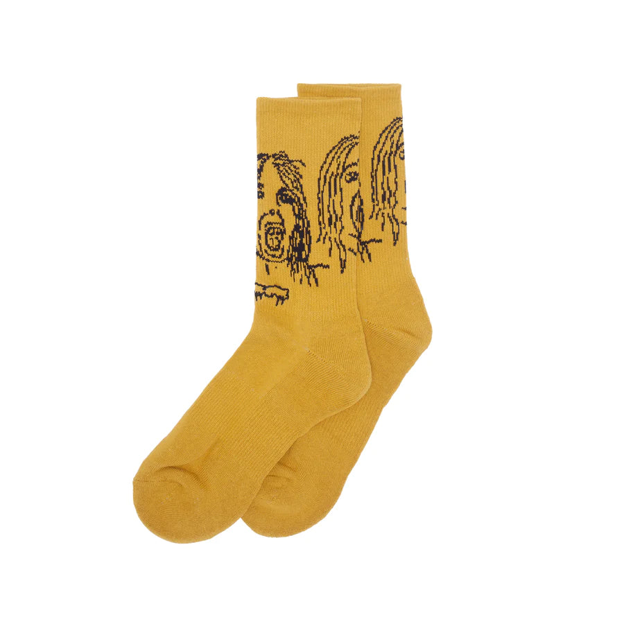 Fucking Awesome Front Row Socks - Gold