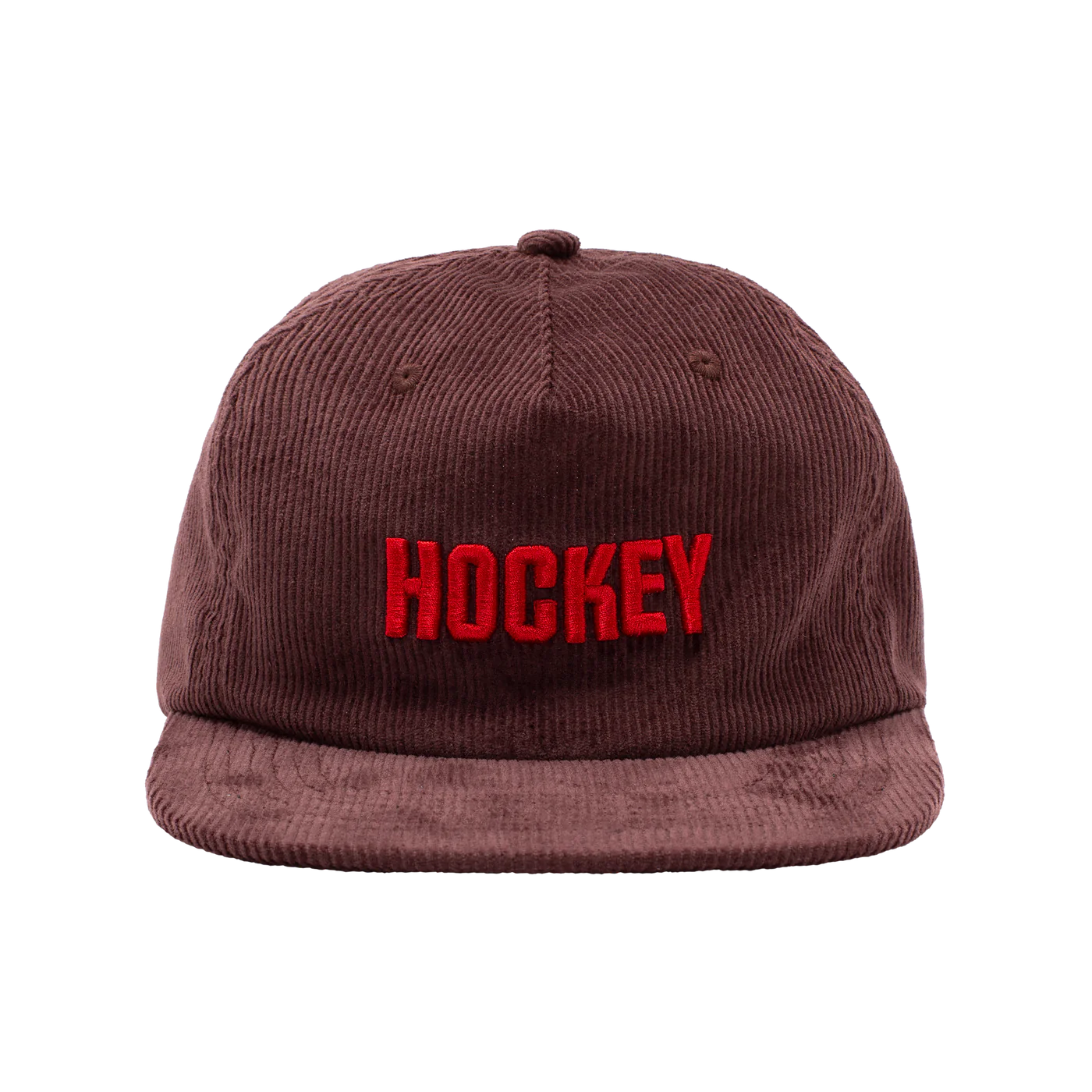 Hockey Corduroy 5 Panel Hat - Brown