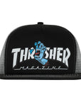 Santa Cruz X Thrasher Screaming Logo Mesh Trucker - Black/Grey