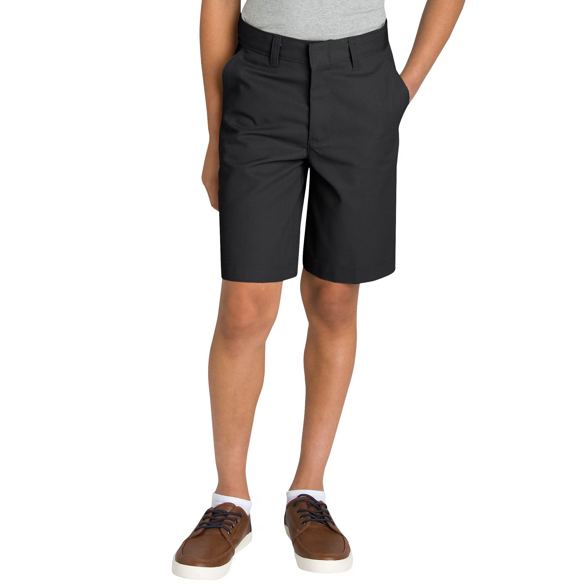 Dickies KR123 Boys Flexwaist Flat Front Shorts - Black - Size 12