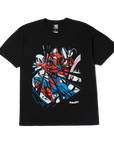 Huf x Spiderman Entangled SS Washed Tee - Washed Black