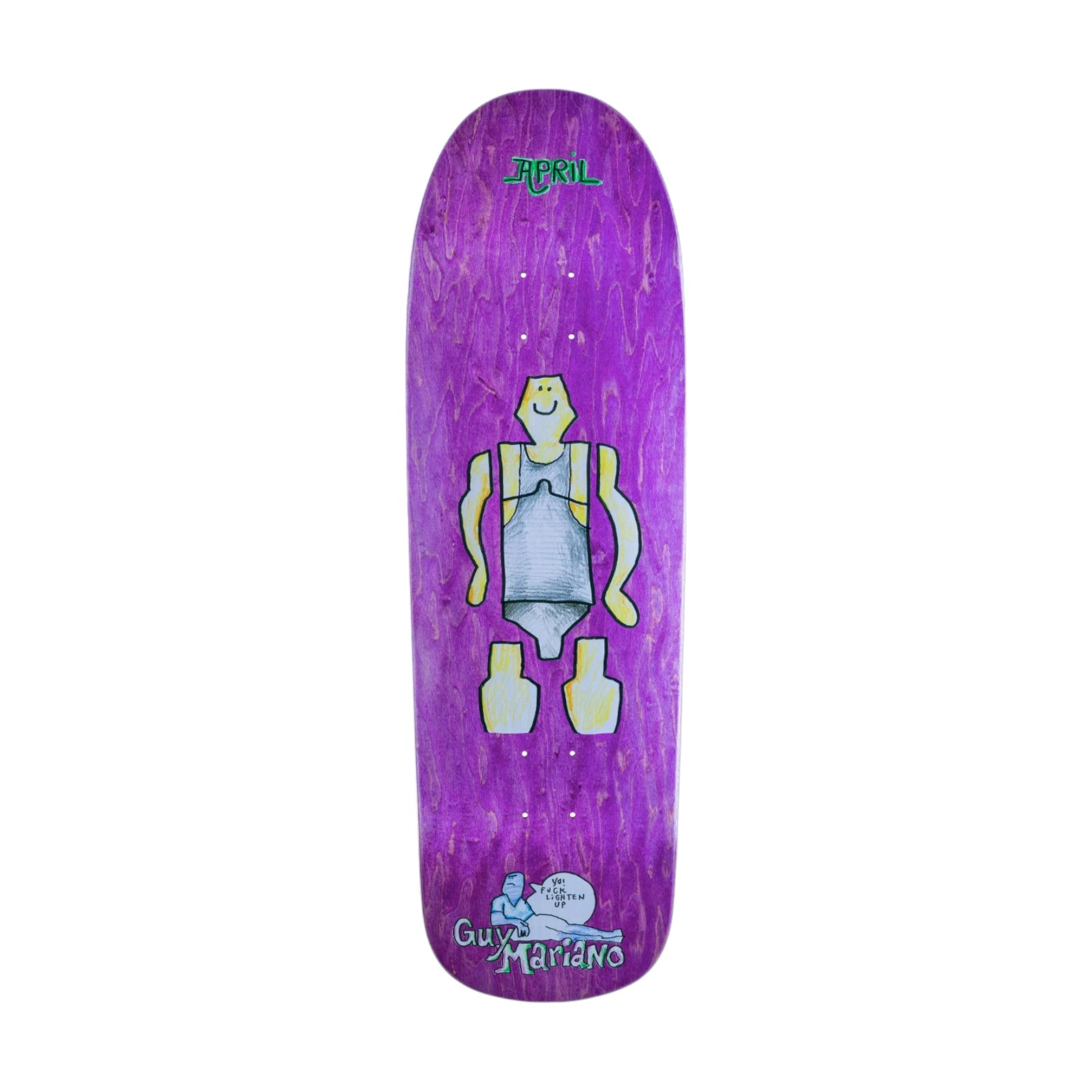 April Guy By Gonz Purple Skateboard Deck - 9.6&quot;