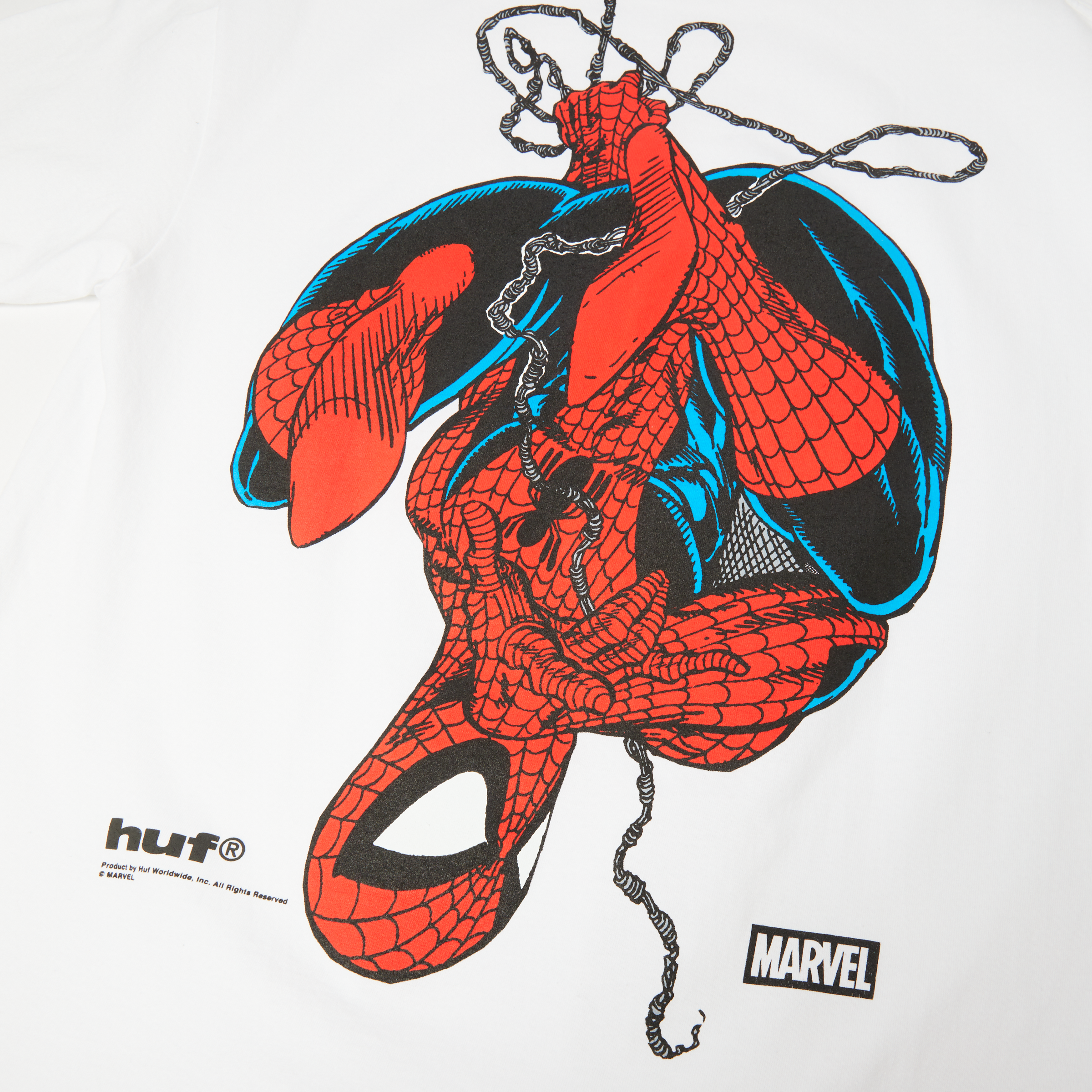 Huf x Spiderman Upside Down SS Tee - White