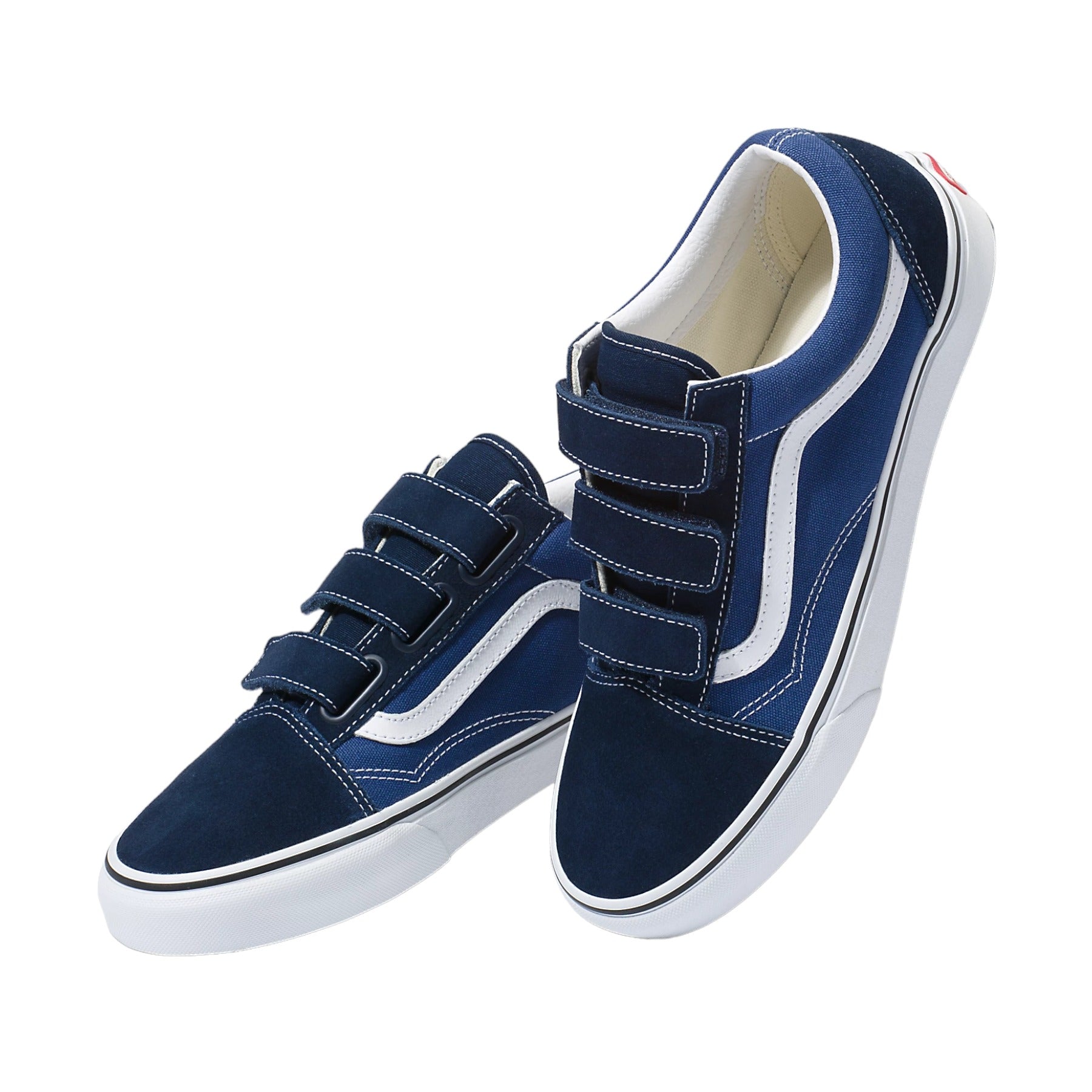 Vans Old Skool Velcro Shoes - Dress Blue/White