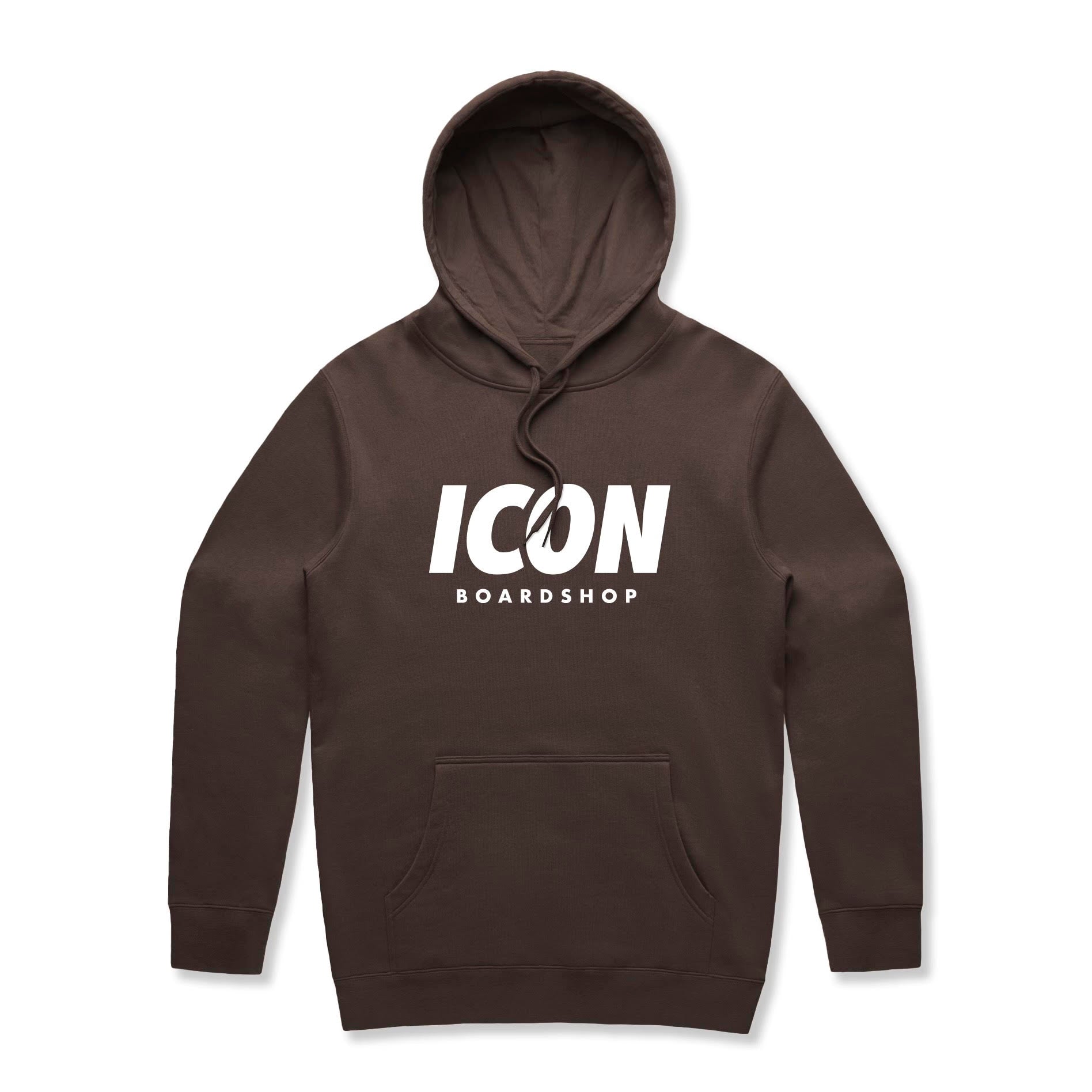 Icon Logo Hoodie - Brown – Icon Boardshop